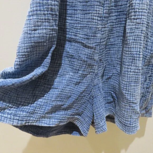 ANTHROPOLOGIE LA BIZ Maronie Relaxed Gauze Shortalls in Light Blue Medium Beachy - Picture 14 of 16